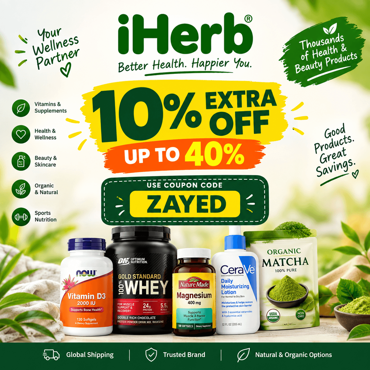 Extra 10% OFF on all iHerb products
