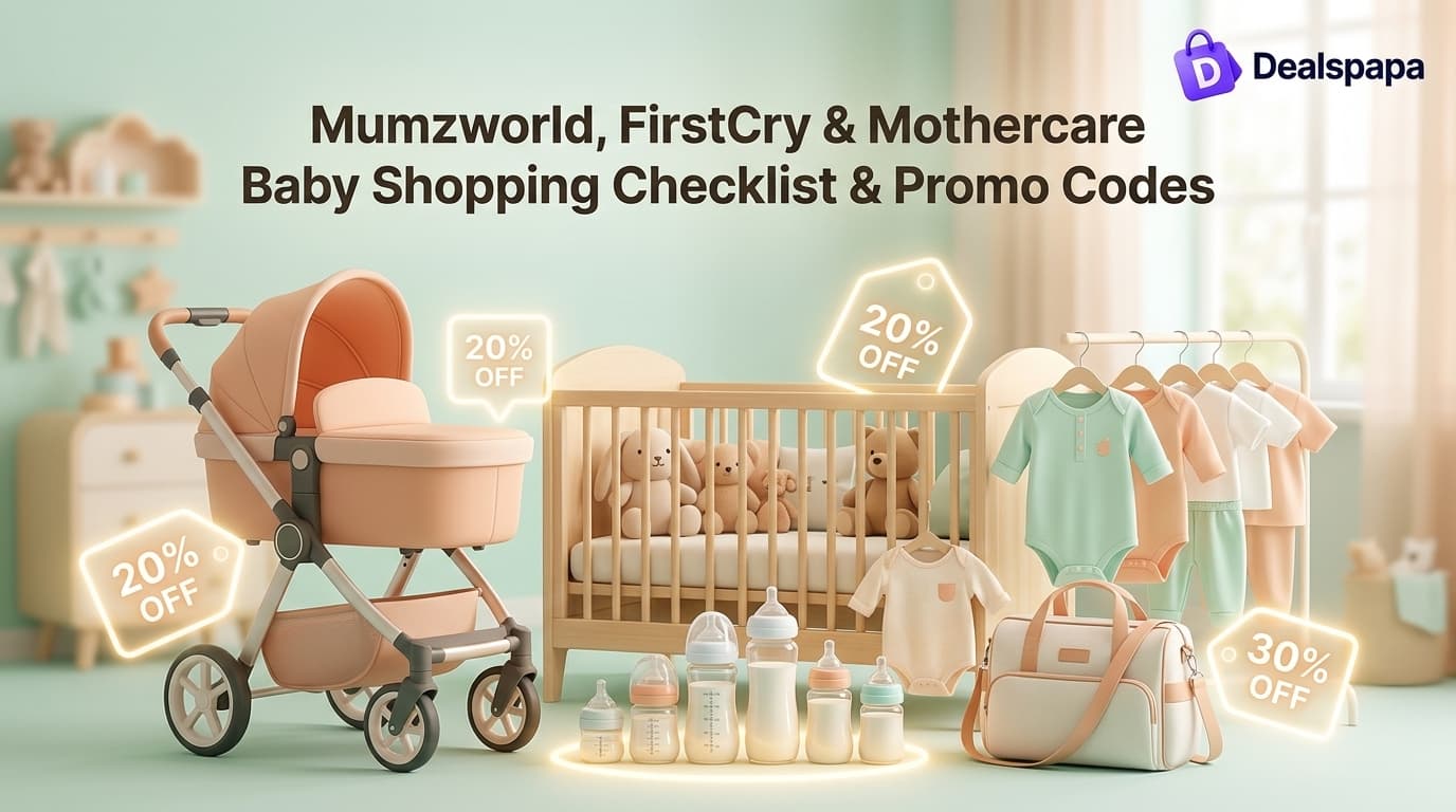 Mumzworld FirstCry and Mothercare Baby Shopping Guide with Dealspapa logo
