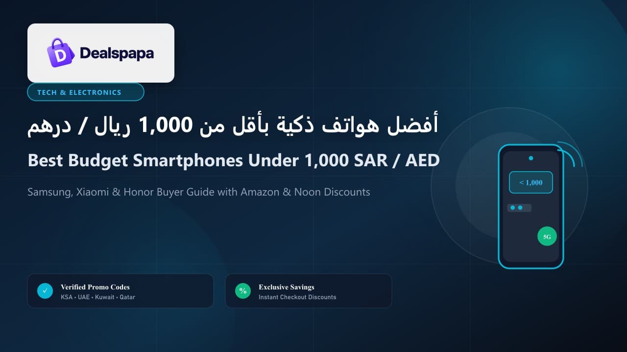 Best budget smartphones under 1000 SAR and AED with promo codes