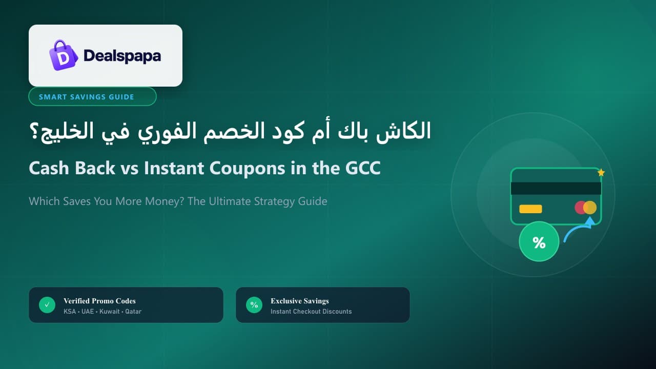 Cash back vs instant promo codes in the Middle East guide