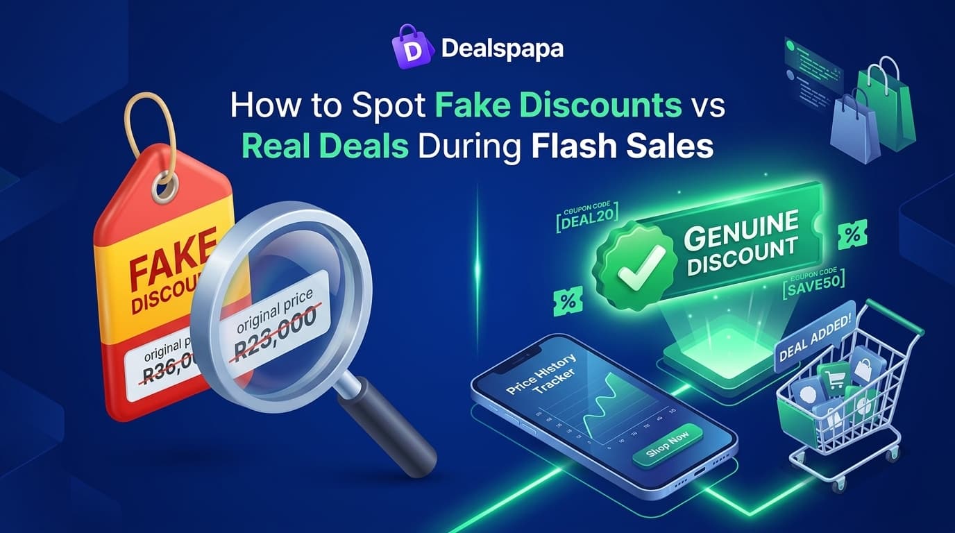 How to Spot Fake Discounts vs Real Deals Guide with Dealspapa logo