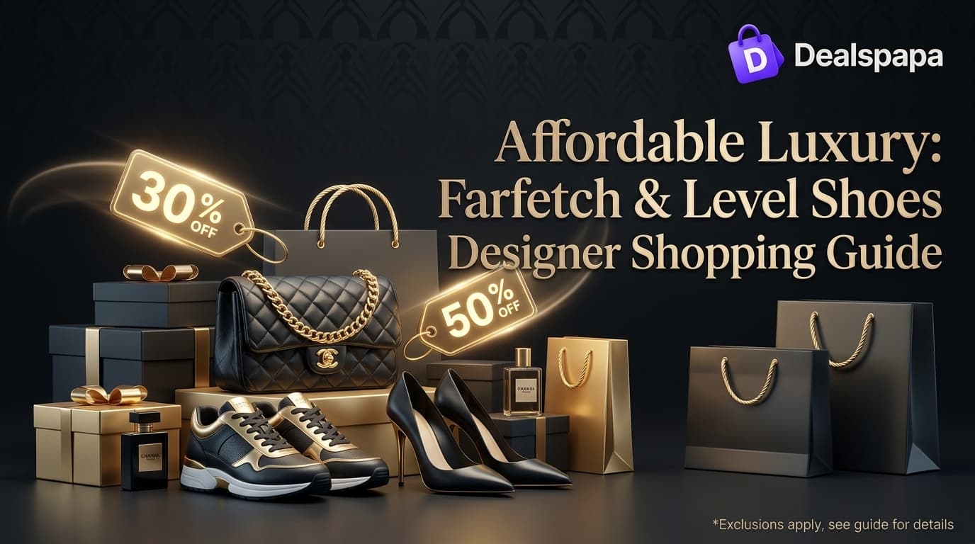 Farfetch and Level Shoes Affordable Luxury Shopping Guide with Dealspapa logo